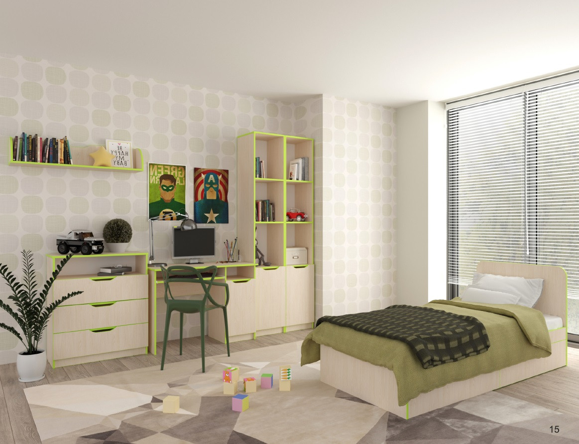 дитяча кімната з ліжком і матрацом